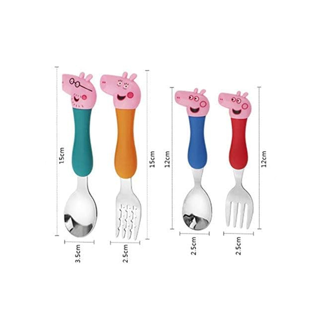 Pe-Pa Stainless Steel Pink Spoon - 4 in 1