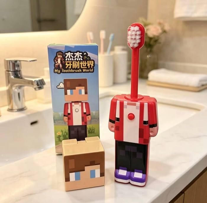 Kids Cartoon Character Toothbrush for Boys & Girls | Fun 3D Character Design | Soft Bristles | Attractive Kids Toothbrush | Random Colour | Pack of 1
