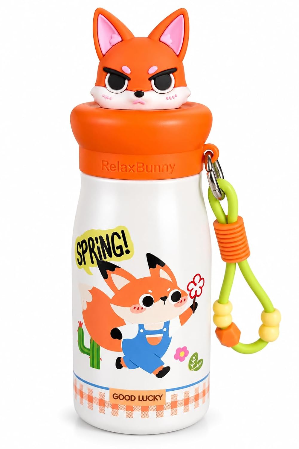 Cute Cartoon Water Bottle for Kids | Attractive Printed Design | Multiple Designs & Colours | Random Colour | Pack of 1