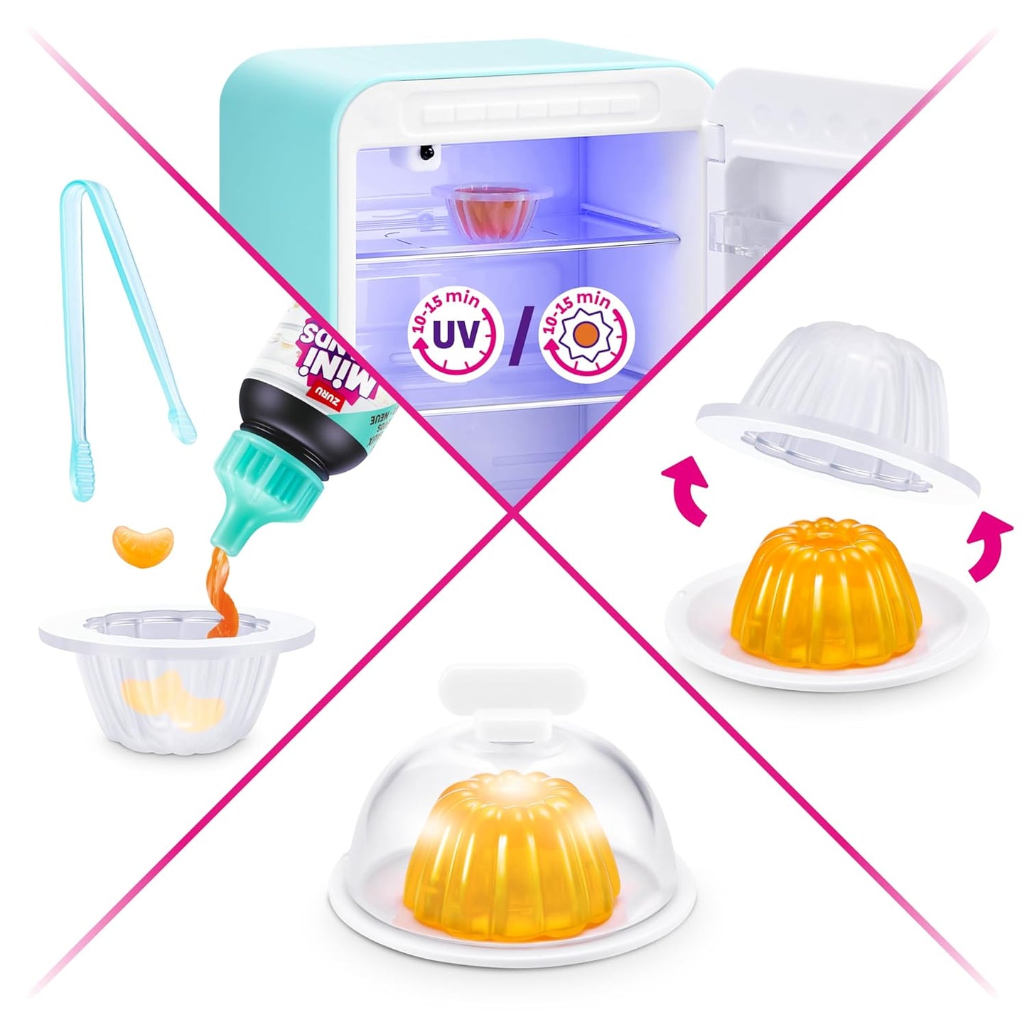 Mini Fridge with Mini Food Accessories & Kitchen Play Items