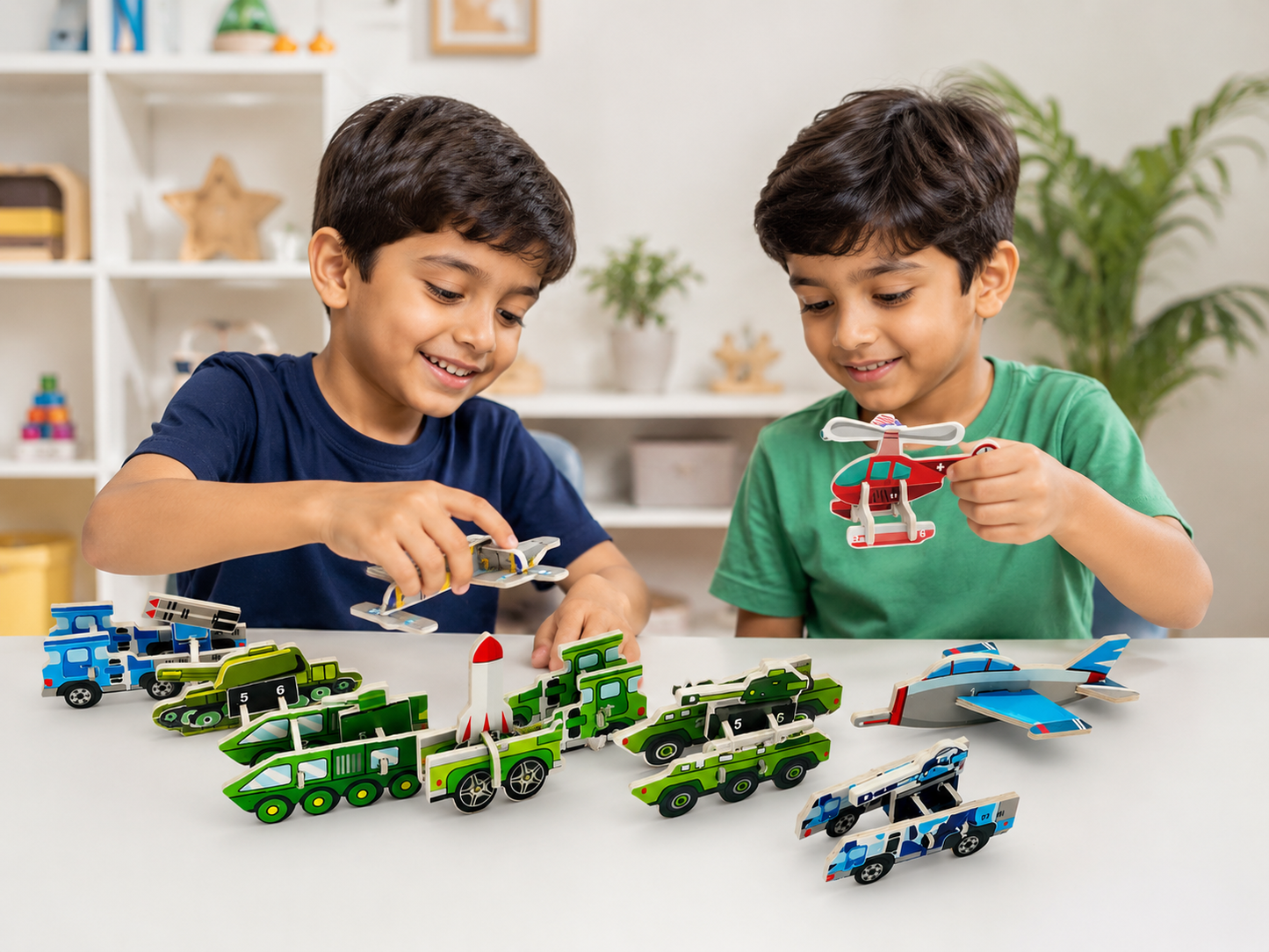 DIY 3D Foam Vehicle Puzzle Set – 10 Piece