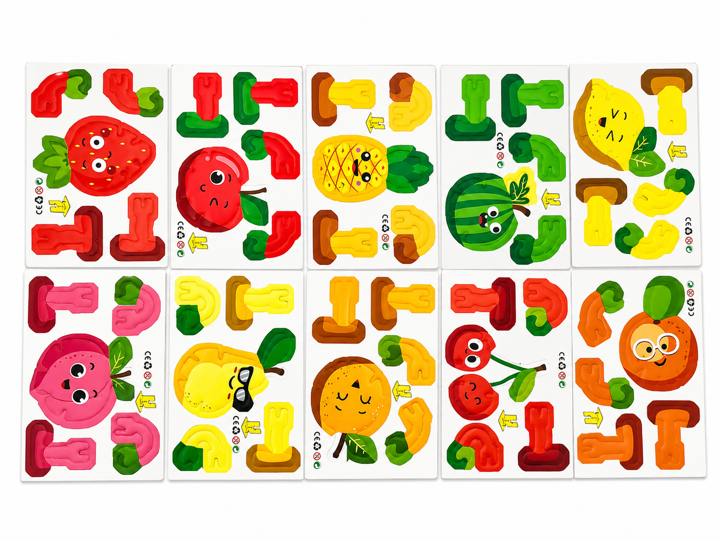 DIY 3D Fruit Puzzle Board for Kids – 10 Piece