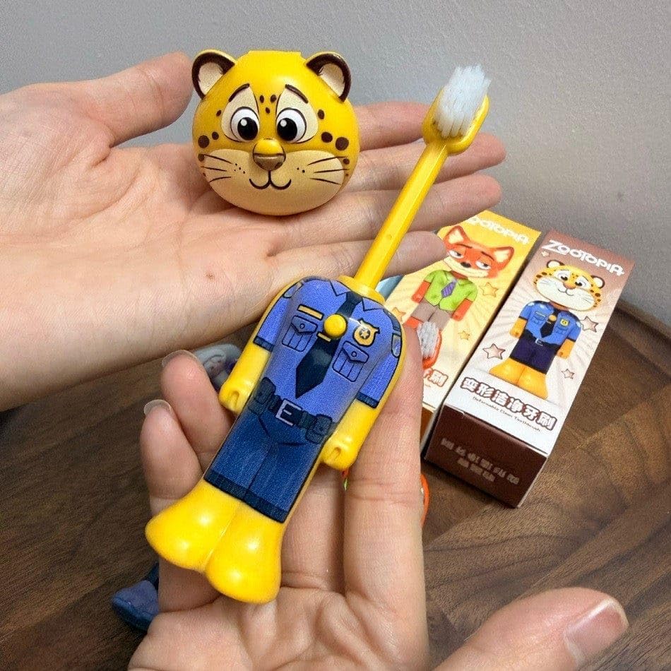 Cartoon Kids Toothbrush Holder with Toothbrush