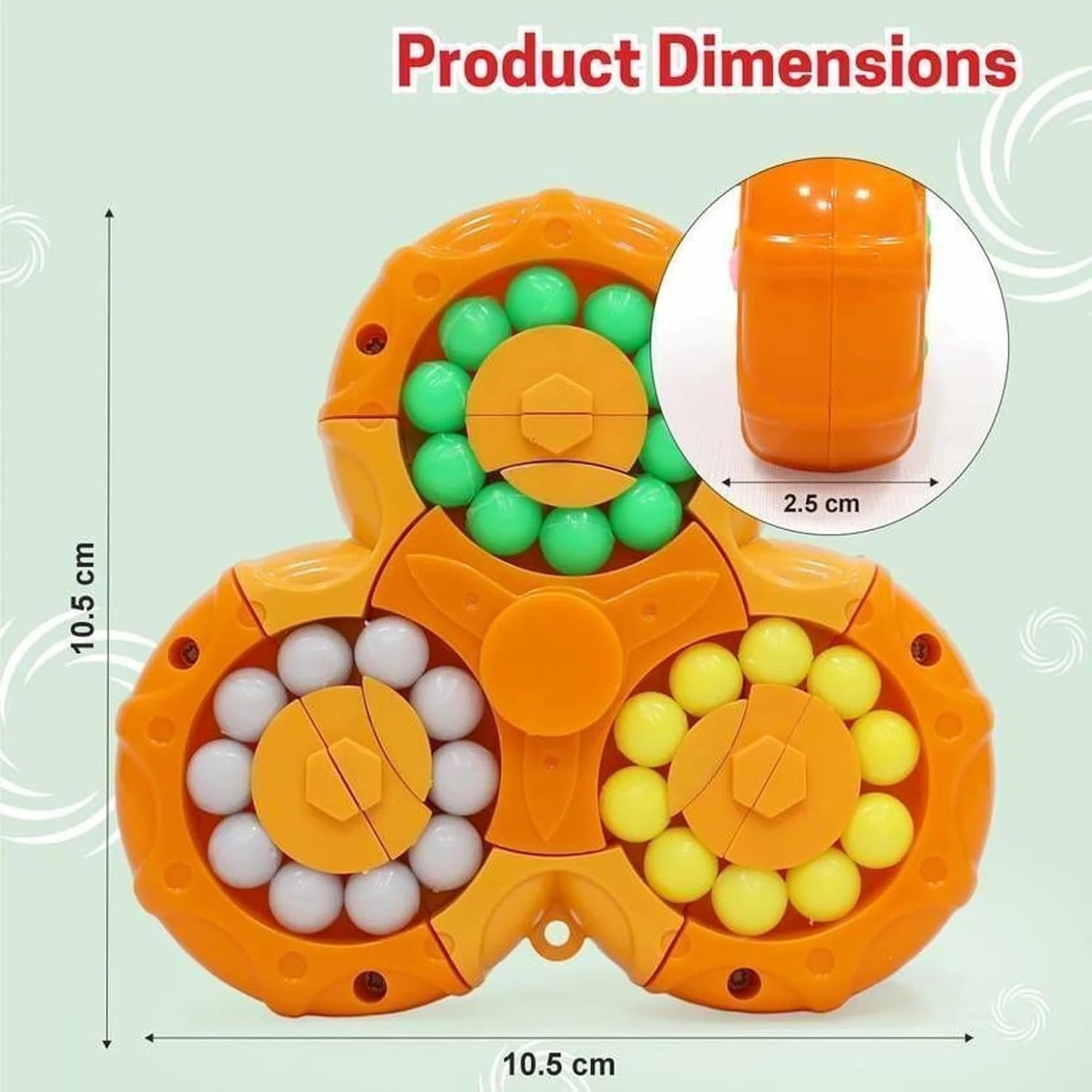 3-in-1 Rotating Ball Fidget Spinner Toy for Kids