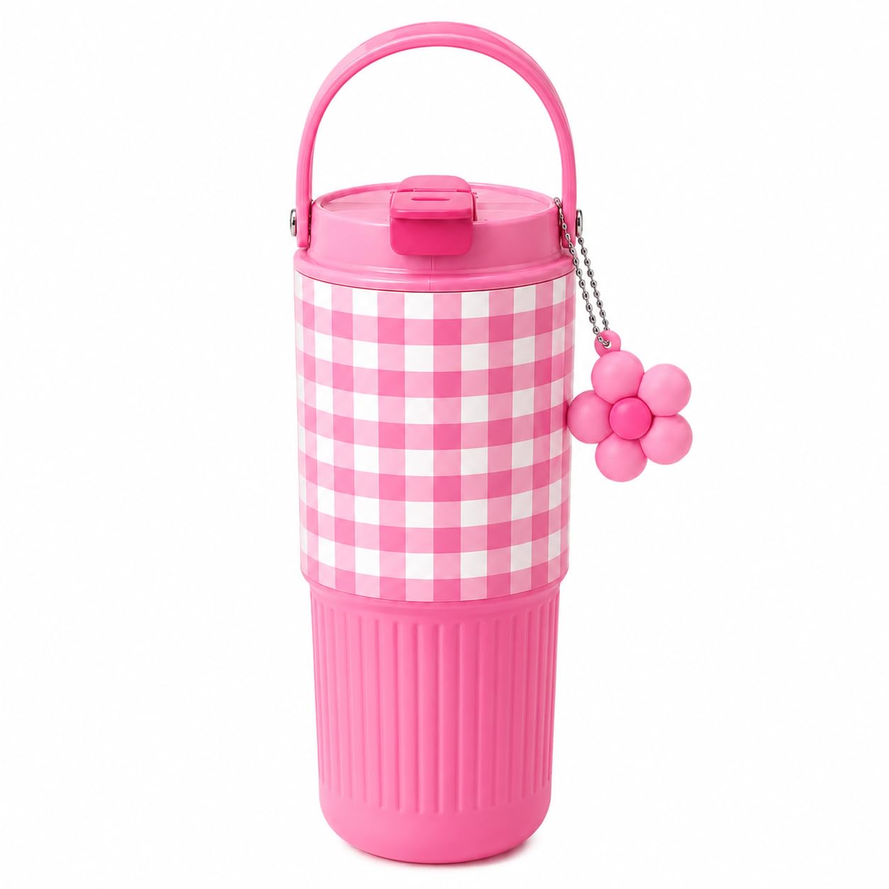 Cute Printed Water Bottle with Straw & Handle