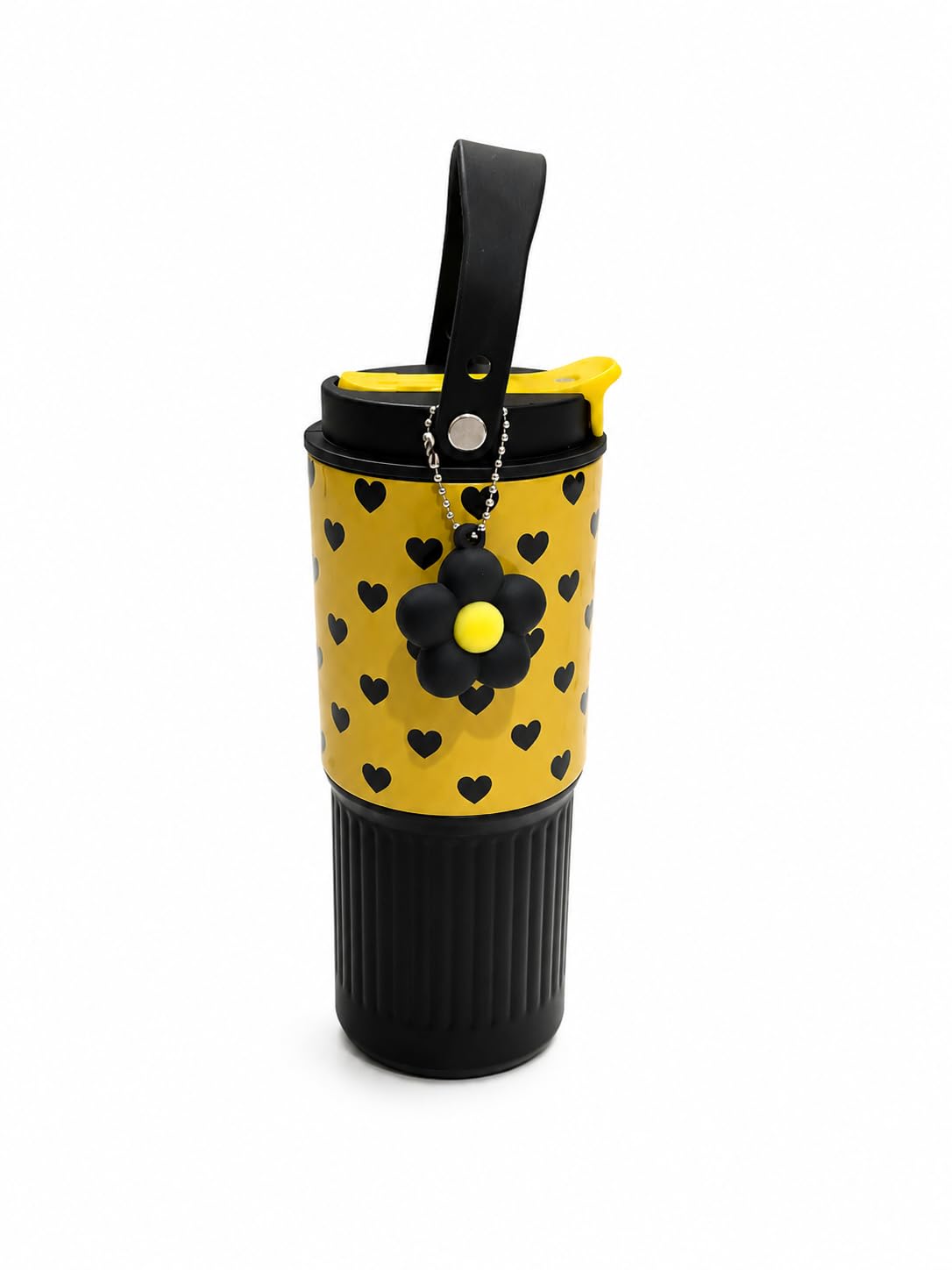 Cute Printed Water Bottle with Straw & Handle