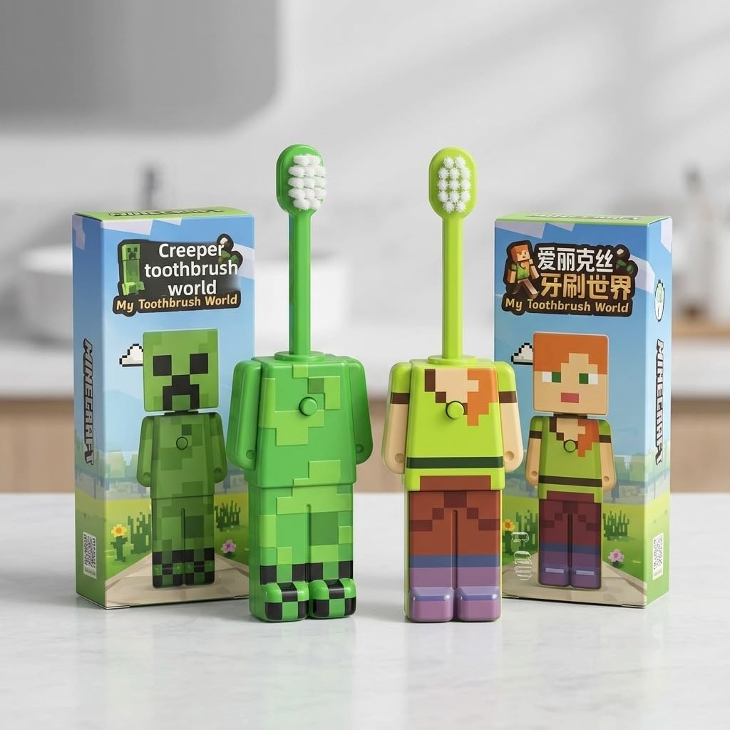 Kids Cartoon Character Toothbrush for Boys & Girls | Fun 3D Character Design | Soft Bristles | Attractive Kids Toothbrush | Random Colour | Pack of 1