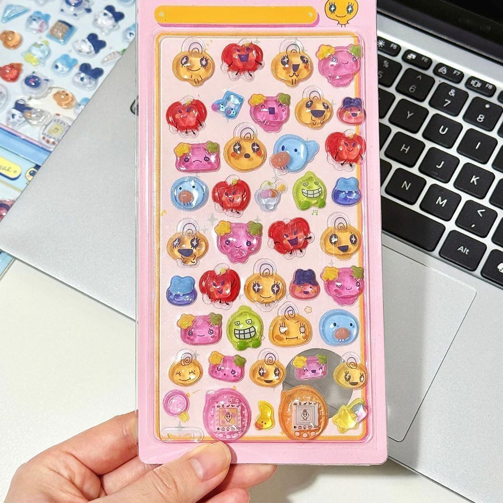 Cute 3D Puffy Cartoon Stickers