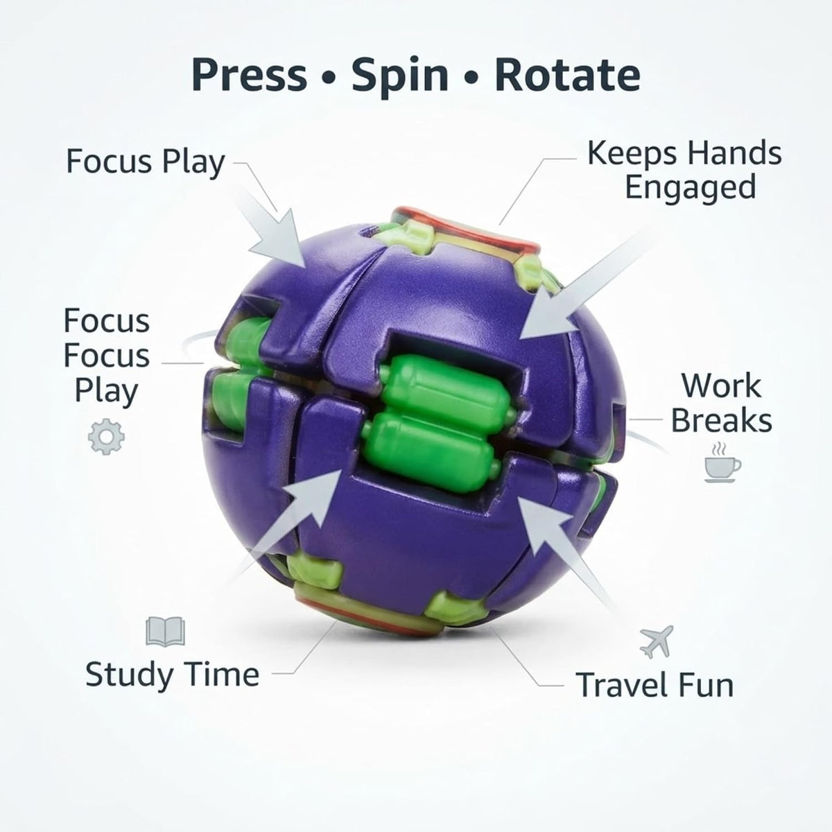 Multicolor Puzzle Spinner Toy for Kids | Random Colour | Pack of 1