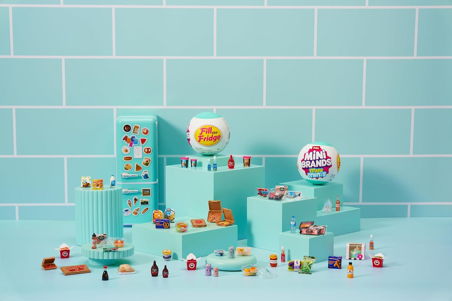 Mini Fridge with Mini Food Accessories & Kitchen Play Items