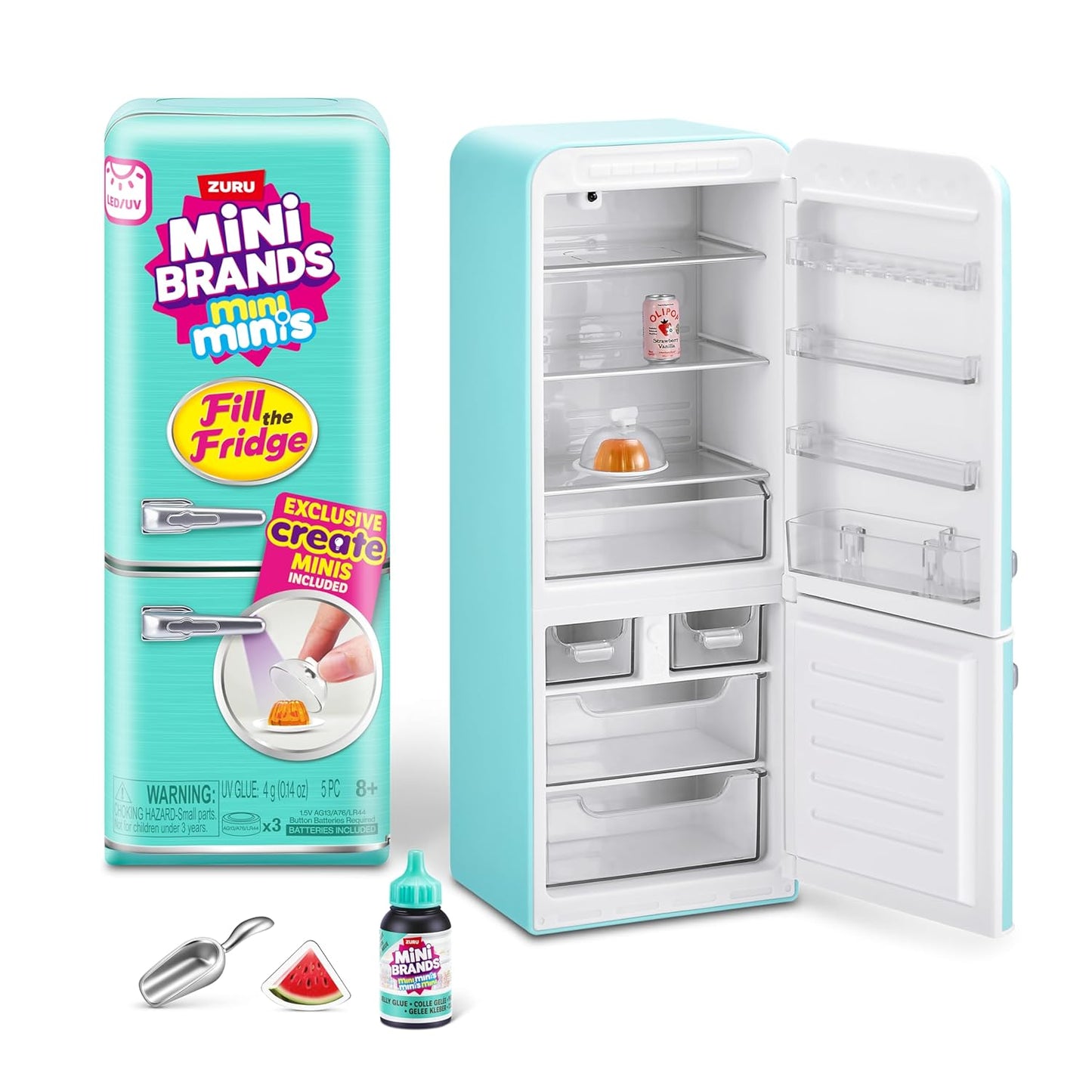 Mini Fridge with Mini Food Accessories & Kitchen Play Items