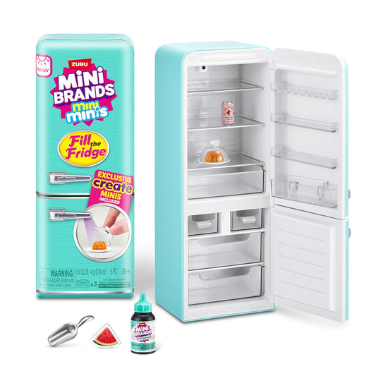 Mini Fridge with Mini Food Accessories & Kitchen Play Items