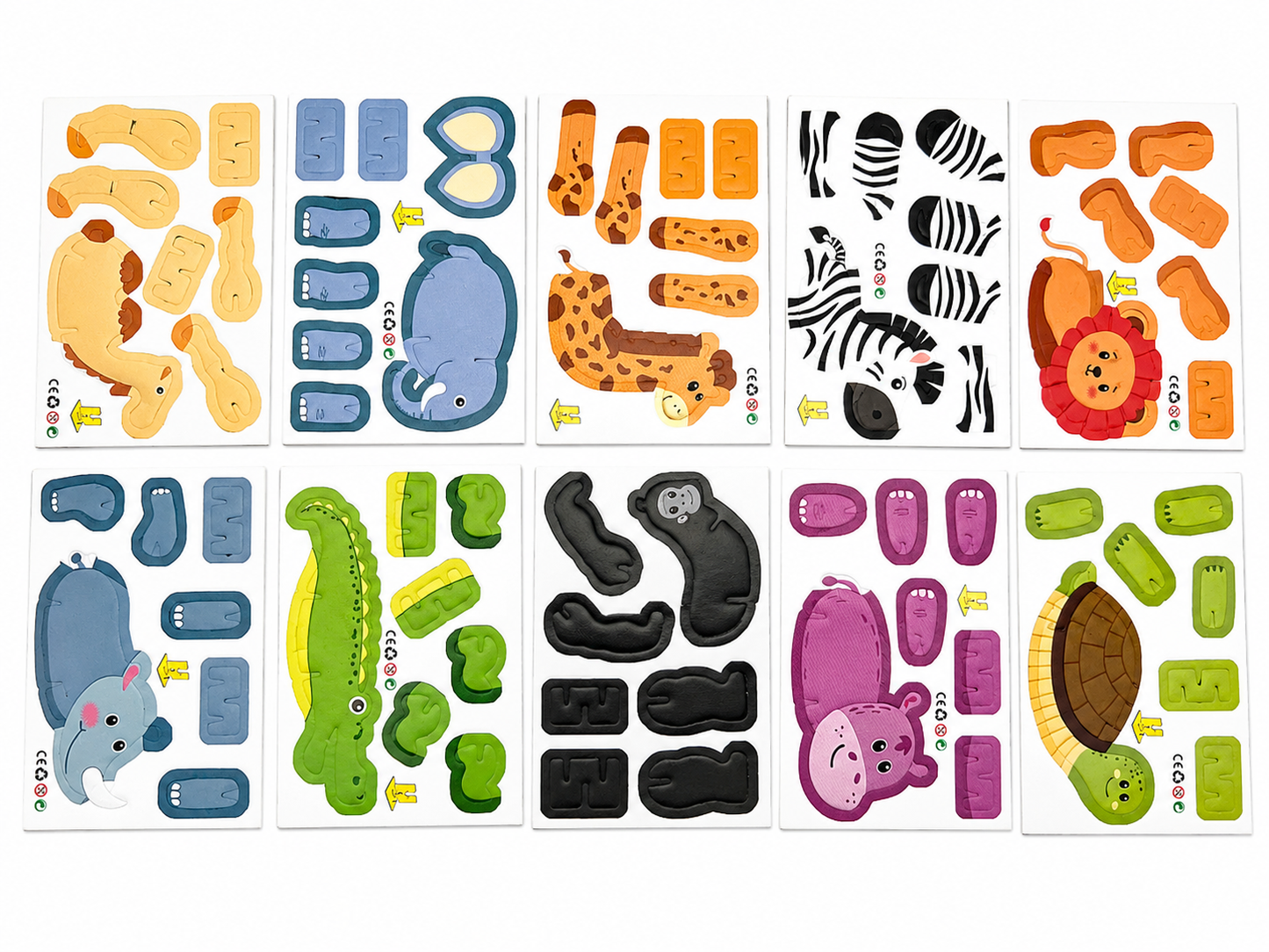Kids Animal Puzzle Toy Set – 10 Piece