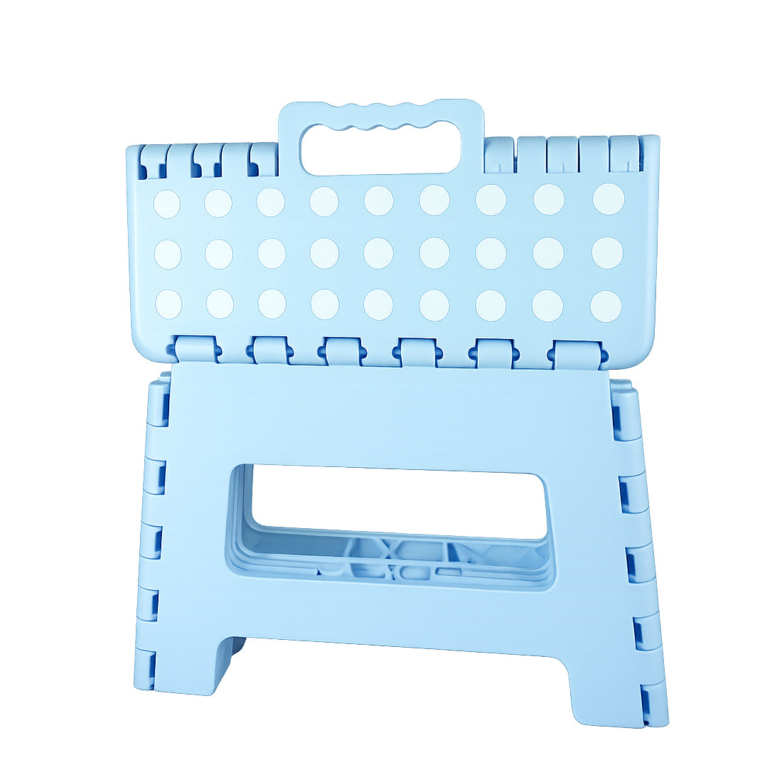 Kids Foldable Collapsible Plastic Stool with Non-Slip Surface (Blue)
