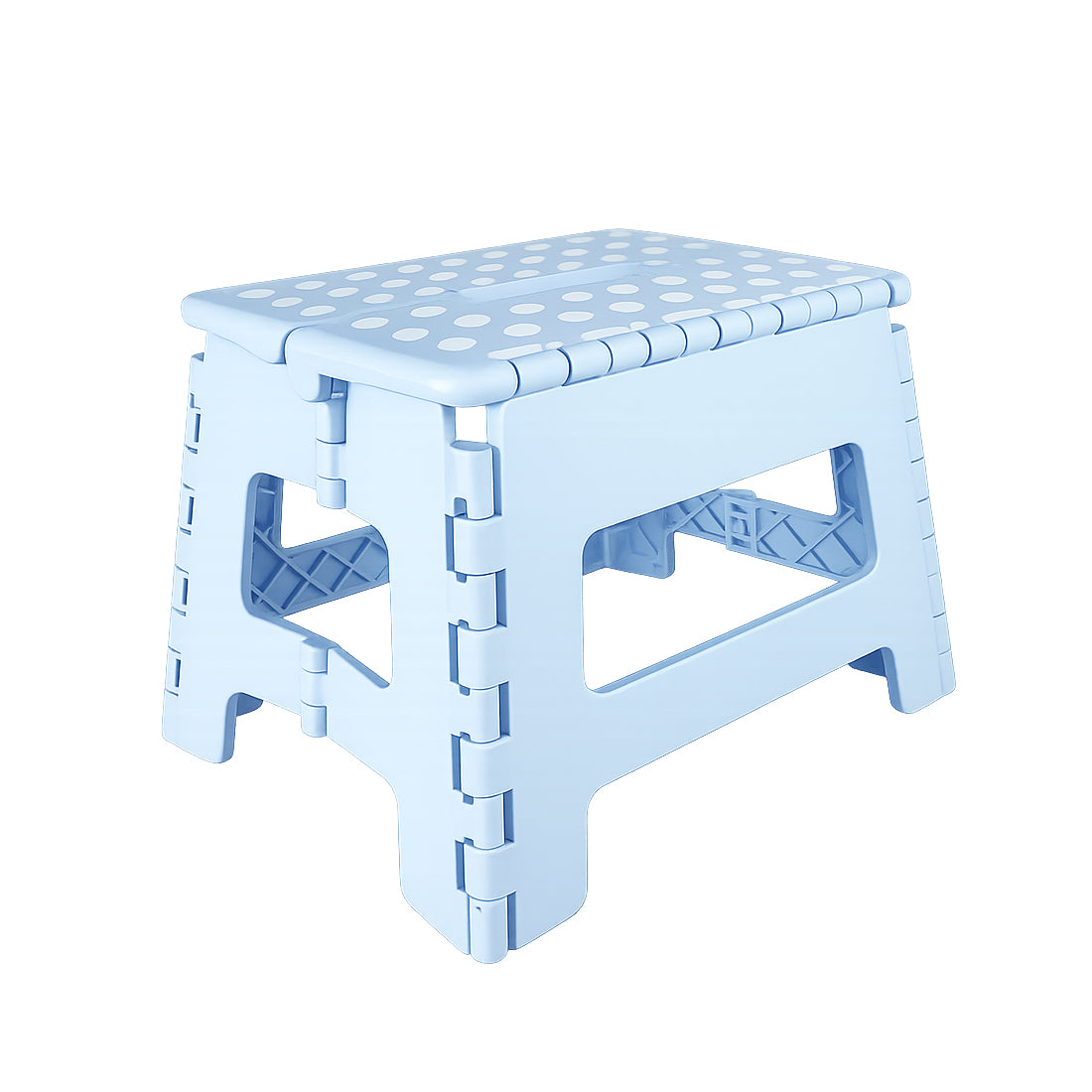 Kids Foldable Collapsible Plastic Stool with Non-Slip Surface (Blue)