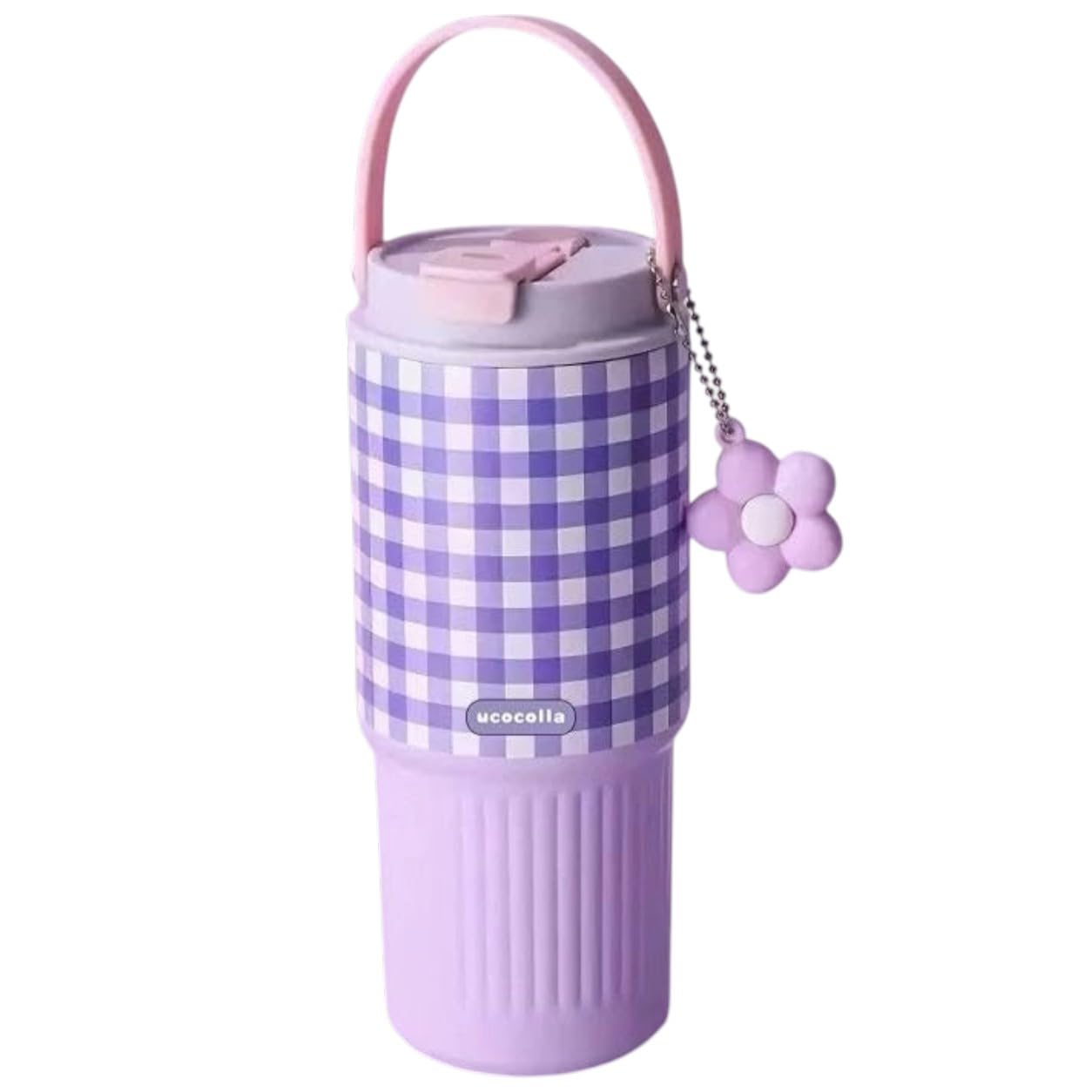 Cute Printed Water Bottle with Straw & Handle