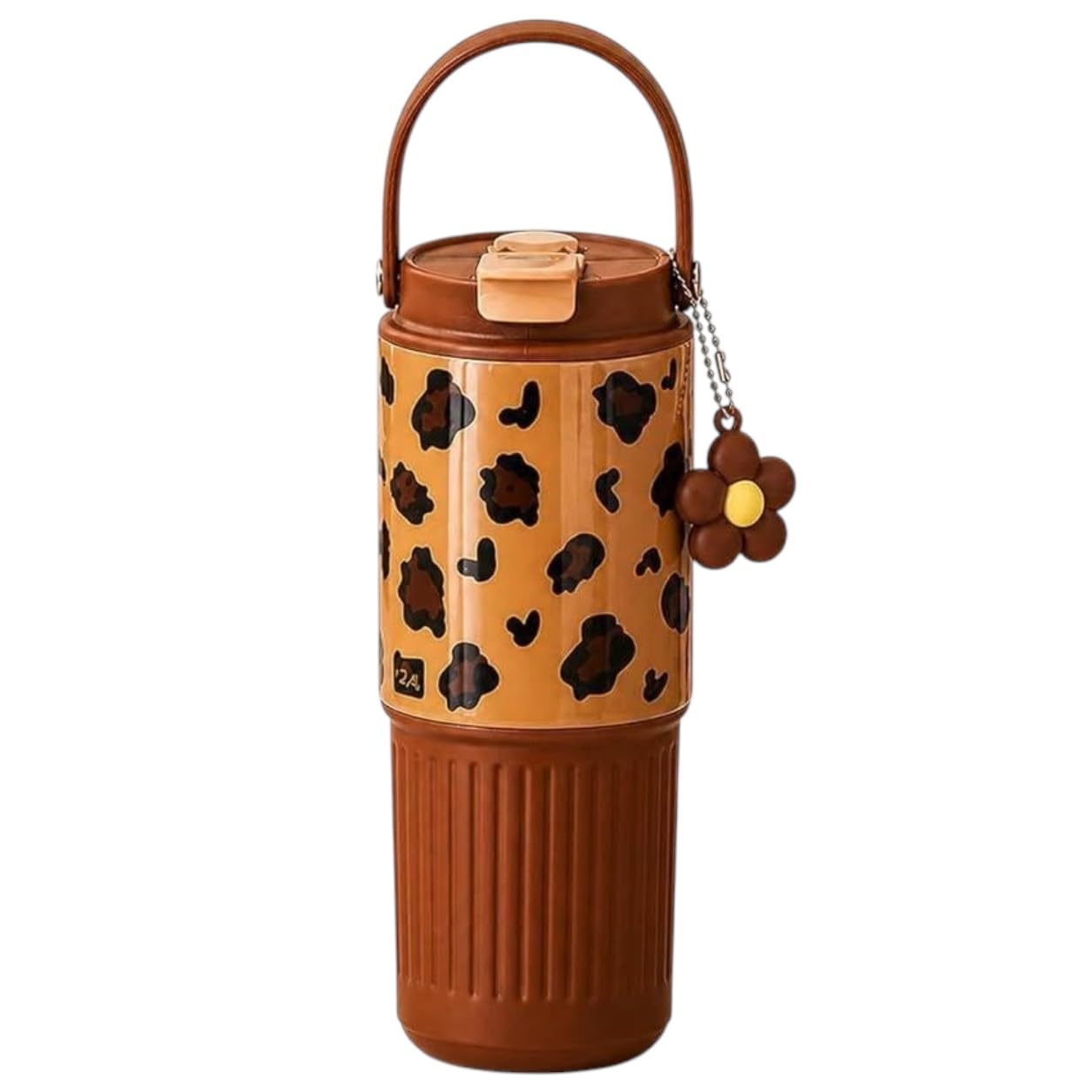 Cute Printed Water Bottle with Straw & Handle