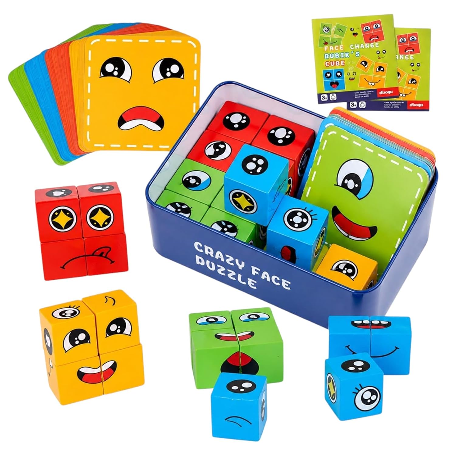 Face Change Expression Cube Puzzle Game