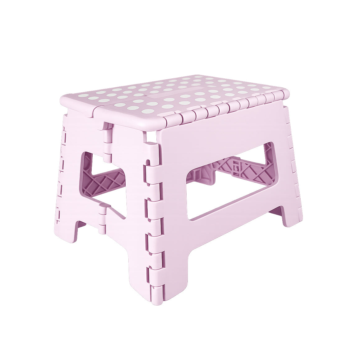 Kids Foldable Collapsible Plastic Stool with Non-Slip Surface (Pink)