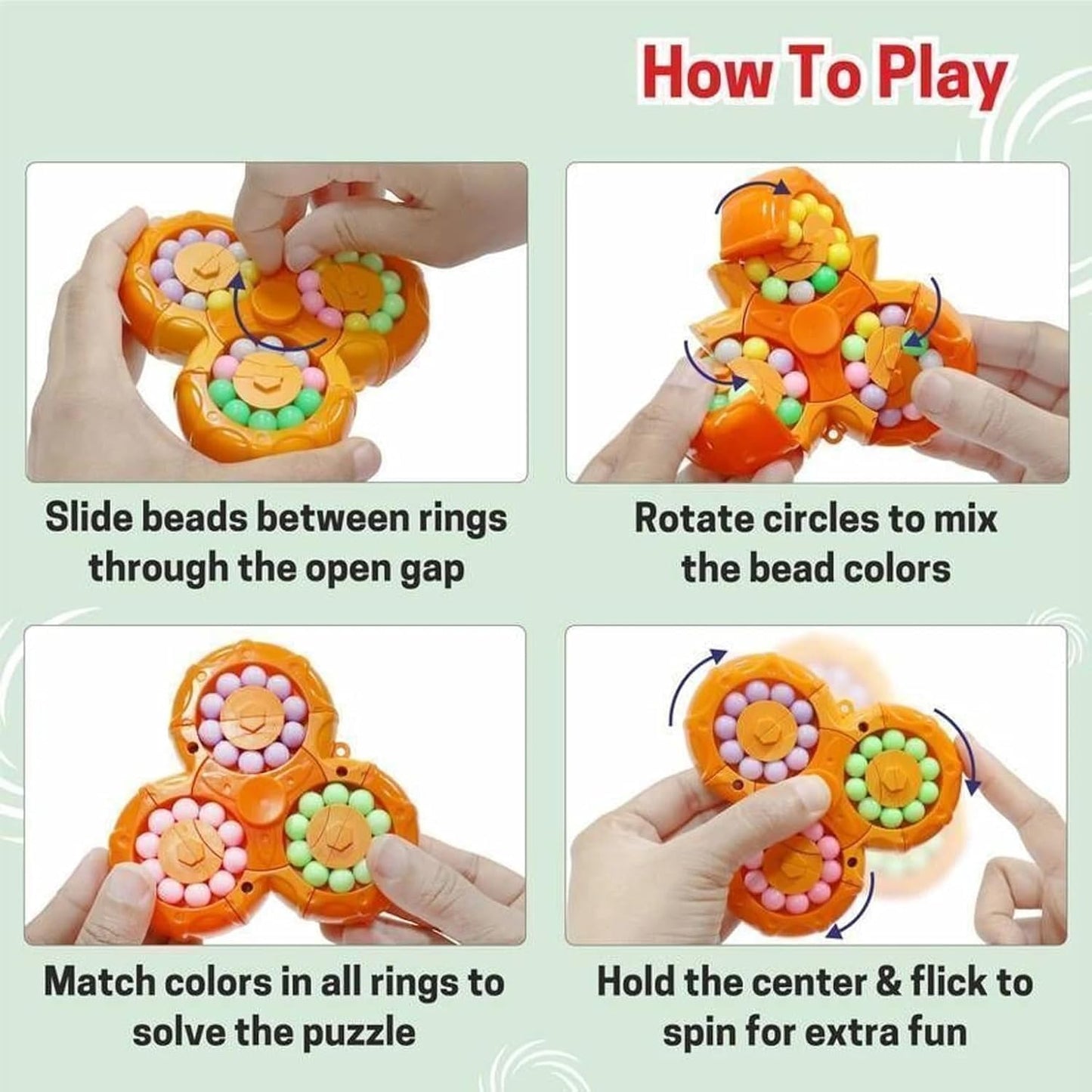 3-in-1 Rotating Ball Fidget Spinner Toy for Kids