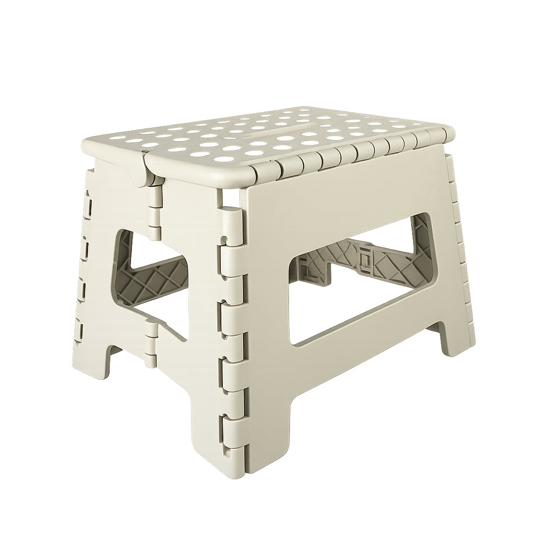 Kids Foldable Collapsible Plastic Stool with Non-Slip Surface (white)