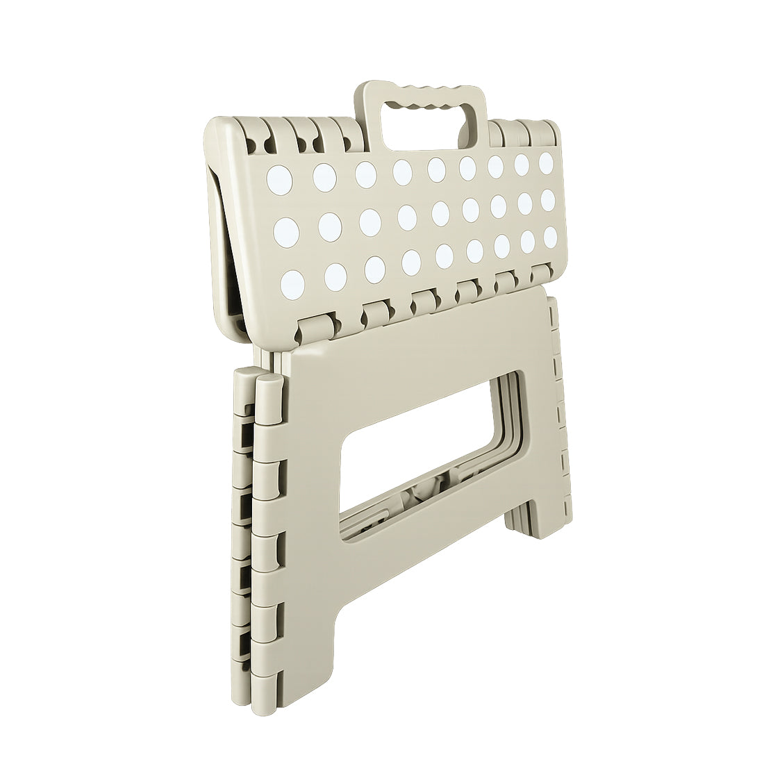 Kids Foldable Collapsible Plastic Stool with Non-Slip Surface (white)